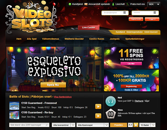 Videoslots casino webbplats
